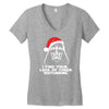 new funny darth vader star wars themed christmas Women's V-Neck T-Shirt