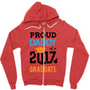 Class of 2017 Proud Daddy Graduation Zipper Hoodie