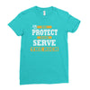 to protect and serve the rich Ladies Fitted T-Shirt