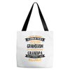 Super Cool Grandson Of A Freaking Awesome Grandpa Tote Bags