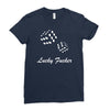 lucky fuers dice Ladies Fitted T-Shirt