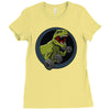 big guns black backing Ladies Fitted T-Shirt