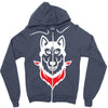 Siberian Husky Zipper Hoodie