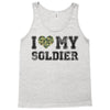 i love my soldier regular camouflage Tank Top
