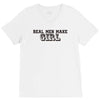 real men make girls V-Neck Tee