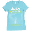 July Girl Facts Cancer Ladies Fitted T-Shirt