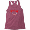 bite me halloween vampire teeth Racerback Tank