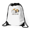 crazy cat lady Drawstring Bags