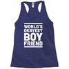 world's okayest boyfriend couple love funny Racerback Tank