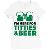 st. patrick's day titties and beer Ladies Fitted T-Shirt
