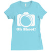 oh shoot camera Ladies Fitted T-Shirt