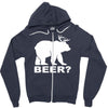 new bear deer beer funny Zipper Hoodie