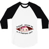 February Peeking Out Asian Baby Girl 3/4 Sleeve Shirt