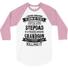 Super Cool Stepdad Of A Freaking Awesome Grandson 3/4 Sleeve Shirt