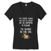 ice cream or a felony Women's V-Neck T-Shirt
