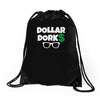 dollar dorks Drawstring Bags