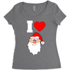 i love santa noel Women's Triblend Scoop T-shirt