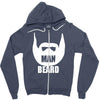 man beard Zipper Hoodie