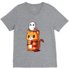 brave kitty V-Neck Tee