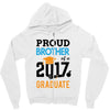 Class of 2017 Proud Brother Graduation Zipper Hoodie