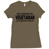 vegetarian ask yourself why not vegan food foodie tofu geek tee shirt Ladies Fitted T-Shirt
