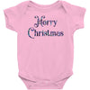 merry christmas colorful glitter Baby Bodysuit