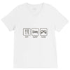 eat,sleep,game V-Neck Tee