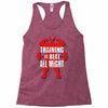 train to beat all might Racerback Tank