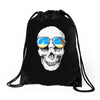 skull holiday Drawstring Bags
