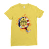 American Flag Q Fire Ladies Fitted T-Shirt