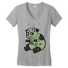 zombie panda (2) Women's V-Neck T-Shirt