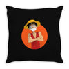 monkey d. luffy Throw Pillow