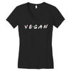 vegan friends tv show parody Women's V-Neck T-Shirt