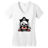 pirate panda Women's V-Neck T-Shirt