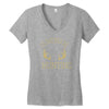 i'd rather be hunting deer antlers ammo hunt gear merica cool Women's V-Neck T-Shirt