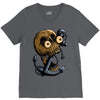 skull anchor V-Neck Tee