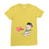 Cute Painter Ladies Fitted T-Shirt