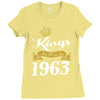 kings are born in 1963 Ladies Fitted T-Shirt