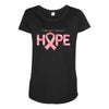breast cancer hope Maternity Scoop Neck T-shirt