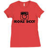 people shoot Ladies Fitted T-Shirt