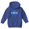 lies nasa logo Youth Hoodie