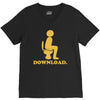 downloading poop V-Neck Tee