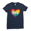 Yes Lgbt Heart Ladies Fitted T-Shirt