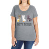 happy meowr Ladies Curvy T-Shirt