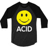 acid house smiley face 90's rave club hardcore party 3/4 Sleeve Shirt