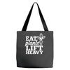 eat plants lift heavy Tote Bags