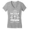 I Am One Blessed Stepmom Women's V-Neck T-Shirt