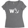 w anchor funny pub joke Women's Triblend Scoop T-shirt