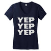 yep yep yep Women's V-Neck T-Shirt