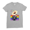 Ceremony of Love with Rainbow Colors Ladies Fitted T-Shirt